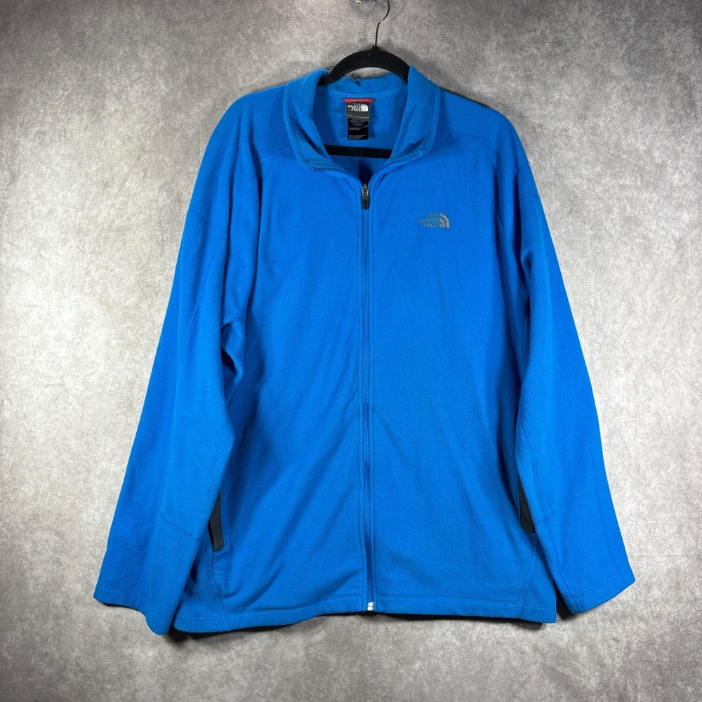 The North Face Fleece Jacket Mens XXL Blue TKA 100 Full Zip Lightweight Gorp